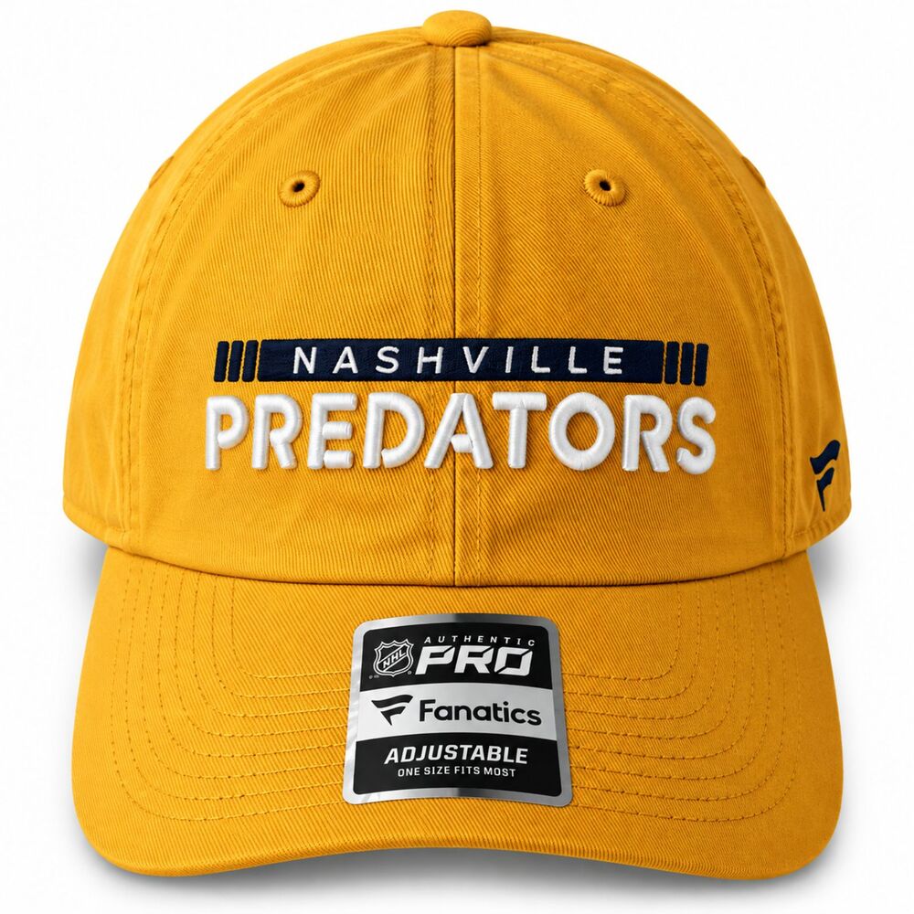 NEW Fanatics Nashville Predators Authentic Pro Gold Adjustable Hat NHL OSFM